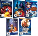 Disneys Schneewittchen + Dornröschen + Pinocchio + Susi und Strolch 1+2 im Set (DVD) 