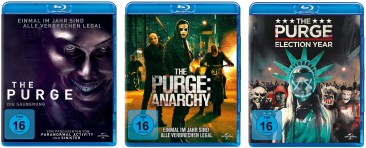 The Purge - Die Säuberung + Anarchy + Election Year / 1-3 Set (Blu-ray)