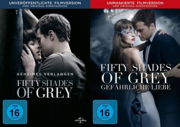 Fifty Shades of Grey 1+2 Set / Geheimes Verlangen + Gefährliche Liebe (DVD)