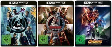 The Avengers + Avengers - Age of Ultron + Avengers: Infinity War - 4K Ultra HD Blu-ray + Blu-ray - Set (4K Ultra HD)