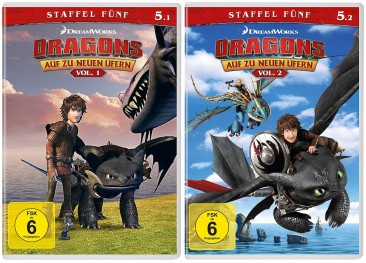 Dragons - Auf zu neuen Ufern - Staffel 5 / Vol. 1+2 - Set (DVD)