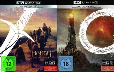 Der Hobbit + Der Herr der Ringe im Set / Die Spielfilm Trilogie / Extended Edition / 4K Ultra HD Blu-ray (4K Ultra HD)