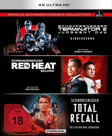 Arnold Schwarzenegger Collection - Terminator 2/ Red Heat / Total Recall - 4K Ultra HD Blu-ray (4K Ultra HD)