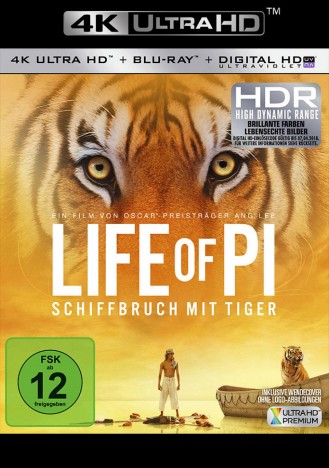 Life of Pi - Schiffbruch mit Tiger - 4K Ultra HD Blu-ray + Blu-ray (Ultra HD Blu-ray)
