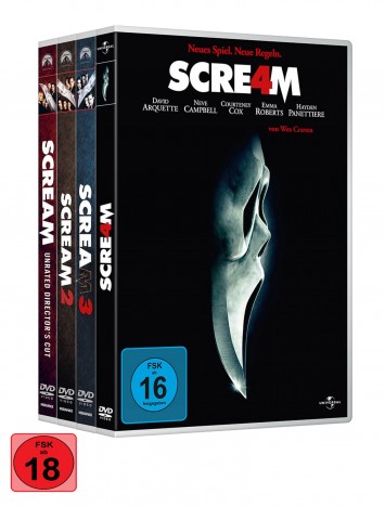 Scream 1+2+3+4 im Set / Quadrologie (DVD)