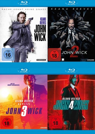 John Wick - Kapitel 1-4 - Uncut - im Set (Blu-ray)