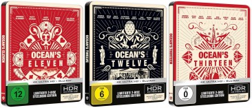 Ocean's Eleven & Twelve & Thirteen im Set - 4K Ultra HD Blu-ray + Blu-ray / Limited Steelbook (4K Ultra HD)