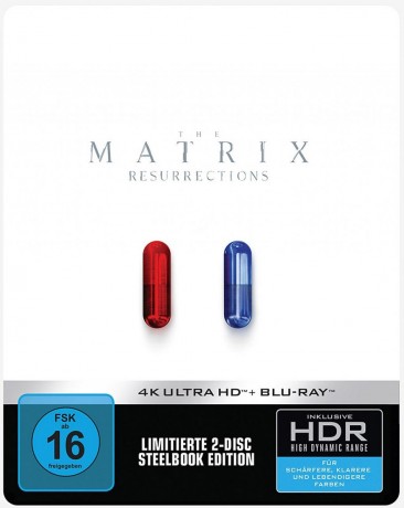 Matrix Resurrections - 4K Ultra HD Blu-ray + Blu-ray / Limited Steelbook / Motiv Pills (4K Ultra HD)