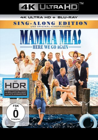 Mamma Mia! Here We Go Again - 4K Ultra HD Blu-ray + Blu-ray / Sing Along Edition und Original Kinofassung (4K Ultra HD)