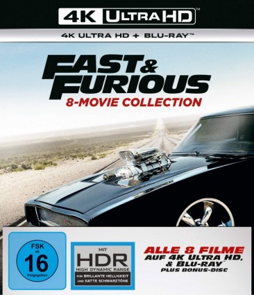 Fast & Furious - 8-Movie Collection / 4K Ultra HD Blu-ray + Blu-ray (4K Ultra HD)