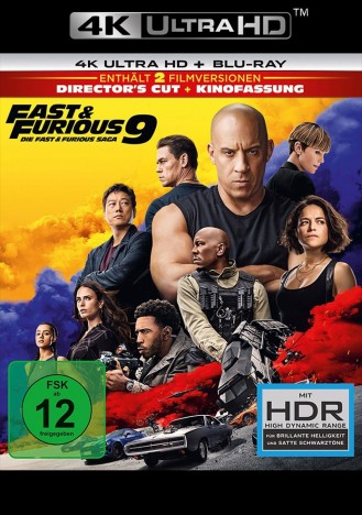 Fast & Furious 9 - 4K Ultra HD Blu-ray + Blu-ray / Director's Cut & Kinofassung (4K Ultra HD)